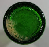 Rare Vintage 1961 Teem Lemon Lime Drink Green Embossed Glass 10 Fl oz Beverage Bottle