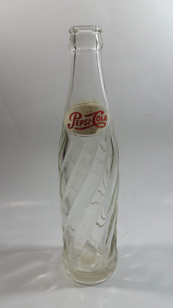 Vintage 1966 Dual Logo Pepsi-Cola Pepsi 10 Fl oz. Clear Twist Soda Pop ...