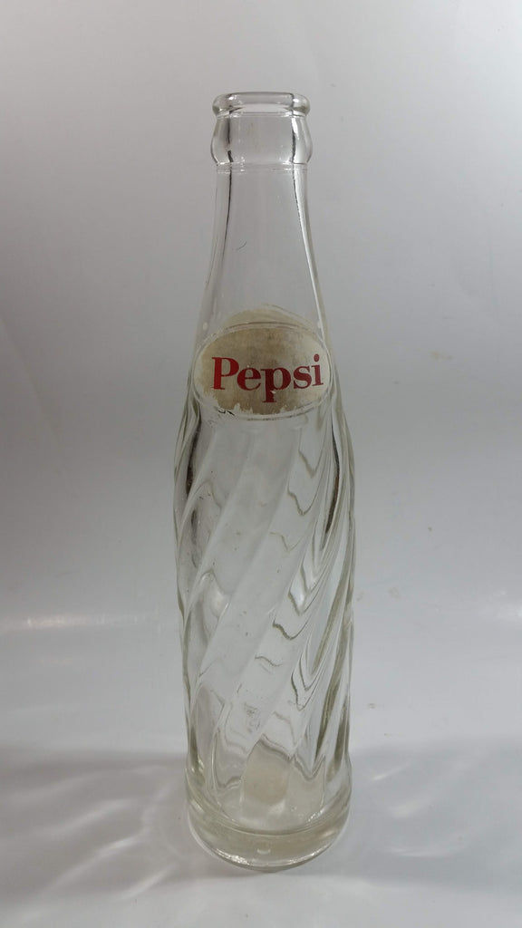 Vintage 1966 Dual Logo Pepsi-Cola Pepsi 10 Fl oz. Clear Twist Soda Pop ...
