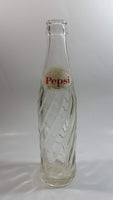 Vintage 1966 Dual Logo Pepsi-Cola Pepsi 10 Fl oz. Clear Twist Soda Pop Bottle