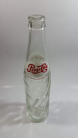 Vintage 1974 Dual Logo Pepsi-Cola Pepsi 10 Fl oz. Clear Twist Soda Pop Bottle
