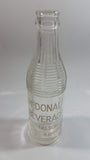 Rare Antique 1930s McDonald's Beverages Nelson B.C. 6 ½ oz Ringed Clear Glass Soda Pop Bottle