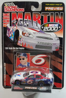2000 Racing Champions NASCAR Preview #6 Mark Martin Valvoline Ford Taurus White Die Cast Toy Race Car Vehicle with Trading Card - New in Package Sealed