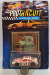 1992 Hot Wheels Pro Circuit NASCAR #21 Morgan Shepherd Citgo Ford Thunderbird White Orange Die Cast Toy Race Car Vehicle with Trading Card - New in Package Sealed