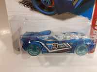 2013 Hot Wheels HW Racing X-Raycers Nerve Hammer Clear Blue Die Cast Toy Car Vehicle - New in Package Sealed