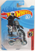 2018 Hot Wheels HW Daredevils HW450F Dirt Bike Blue and Pink Die Cast Toy Motorcycle Vehicle - New Sealed