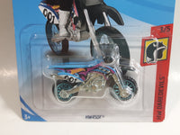 2018 Hot Wheels HW Daredevils HW450F Dirt Bike Blue and Pink Die Cast Toy Motorcycle Vehicle - New Sealed