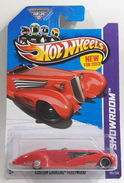 2013 Hot Wheels HW Showroom Custom Cadillac Fleetwood Red Die Cast Toy Car Vehicle - New in Package