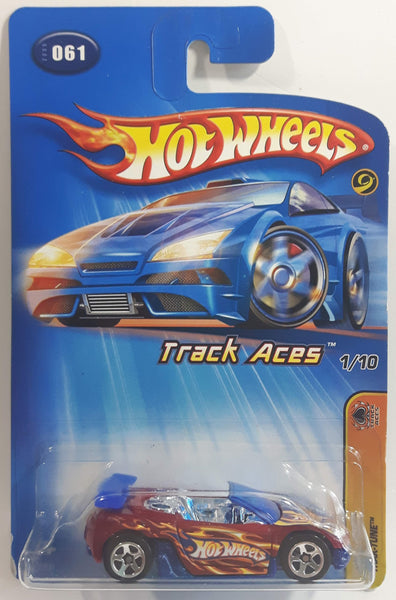 2005 Hot Wheels Track Aces Trak-Tune Red Die Cast Toy Car Vehicle New in Package