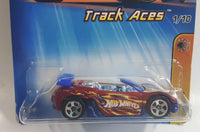 2005 Hot Wheels Track Aces Trak-Tune Red Die Cast Toy Car Vehicle New in Package