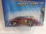 2005 Hot Wheels Asphalt Jungle Dodge Neon Hardnoze Red Die Cast Toy Car Vehicle New in Package