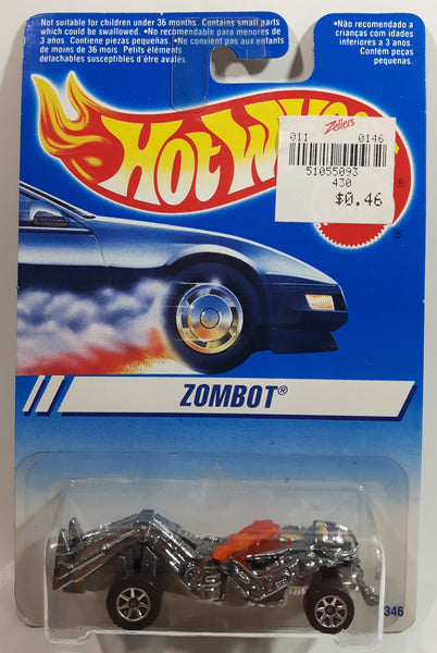 1995 Hot Wheels Speed Demons Zombot Chrome Die Cast Toy Car Vehicle New in Package