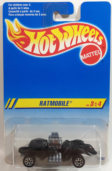 1995 Hot Wheels Speed Gleamer Ratmobile Black Die Cast Toy Car Vehicle New in Package