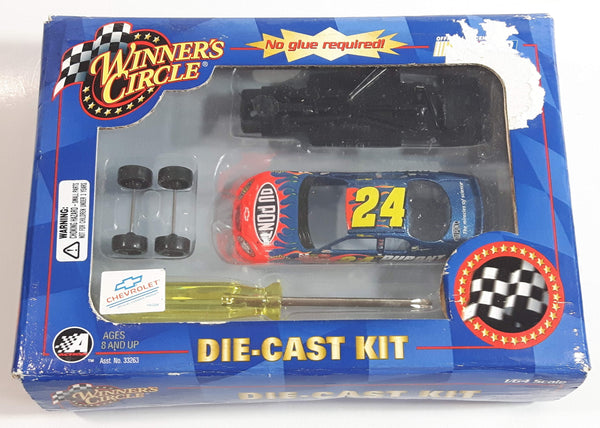 2003 Action Racing NASCAR Winner's Circle #24 Jeff Gordon DuPont Chevrolet Monte Carlo Blue and Orange Die Cast Toy Race Car Vehicle Kit New in Box