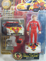1997 ToyBiz Special Edition NASCAR Superstars Of Racing #94 Bill Elliot McDonald's 5" Tall Toy Race Car Driver Figure with Helmet, Trophy, Hood, and Fleer Ultra Collector Card New in Package