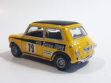 Hongwell Mini Cooper Britax-Cooper #79 Steve Neal GordonSpice Yellow Die Cast Toy Car Vehicle with Opening Doors