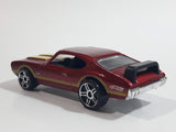 2010 Hot Wheels Hot Auction Olds 442 Metallic Red Die Cast Toy Muscle Car Vehicle