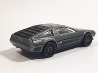 2014 Hot Wheels HW City - Speed Team '81 DeLorean DMC-12 Brushed Metalflake Silver Die Cast Toy Car Vehicle