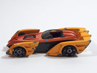 2001 Hot Wheels First Editions Shredster Orange and Dark Yellow Die Cast Toy Car Vehicle