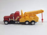 Unknown Brand Semi Tow Truck Red and Yellow Plastic Die Cast Toy Car Vehicle