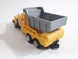 Unknown Brand Semi Dump Truck Yellow and Grey Plastic Die Cast Toy Car Vehicle
