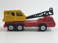 Yatming Crane Truck Red and Yellow Die Cast Toy Car Construction Equipment Vehicle