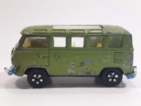 Very Rare HTF Vintage PlayArt Volkswagen VW Station Wagon Van Bus Green Die Cast Toy Car Vehicle