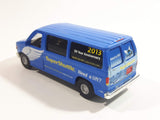 2013 Tins Toys T658 / T634 Ford E Series E-350 Cargo Van Super Shuttle 30 Year Anniversary Blue 1:43 Scale Pullback Friction Motorized Die Cast Toy Car Vehicle with Opening Doors