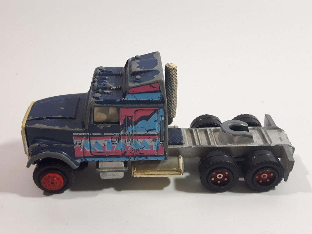 Vintage Majorette Super Movers Kenworth Semi Truck Miami Vice Blue 1/8 ...