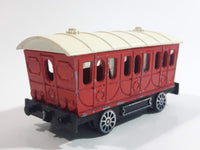 Vintage Majorette Train Passenger Car Red 1/87 Scale Die Cast Toy Car Vehicle