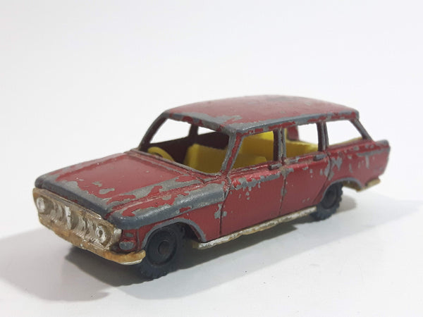Vintage Husky Ford Zephyr 6 Estate Car Dark Red Die Cast Toy Car Vehicle Made in Gt. Britain