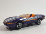 1997 Matchbox 1987 Corvette Convertible Metalflake Purple Die Cast Toy Car Vehicle