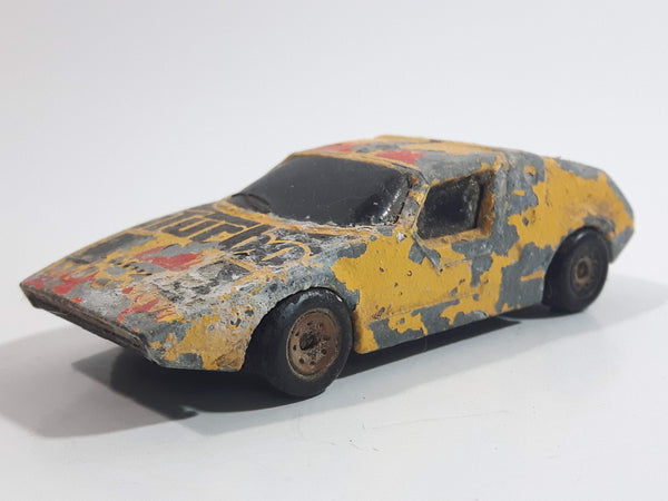 1985 Matchbox Super GT BR 7/8 Siva Spyder Mustard Yellow Die Cast Toy Car Vehicle