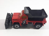 1998 Matchbox Big Movers Highway Maintenance Truck Red and Black Die Cast Toy Car Vehicle