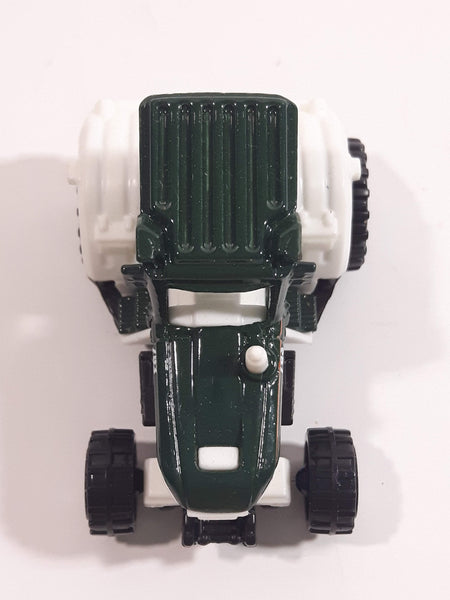 2010 Matchbox Farm Rigs Tractor Forest Green and White Die Cast Toy Ca ...