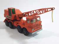 Vintage 1971 Lesney Matchbox Super Kings No. K-12 Scammell Mobile Crane Truck Laing Orange Die Cast Toy Car Vehicle