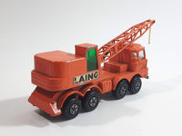 Vintage 1971 Lesney Matchbox Super Kings No. K-12 Scammell Mobile Crane Truck Laing Orange Die Cast Toy Car Vehicle