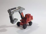 Vintage 1970 Lesney Matchbox Super Kings No. K1 Hydraulic Excavator Red and Silver Grey Die Cast Toy Car Vehicle