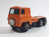 Vintage Unknown Brand Semi Tractor Truck Orange Scale Die Cast Toy Car Vehicle