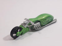 2009 Hot Wheels Dream Garage Pit Cruiser Motorcycle Metallic Green Die Cast Toy Car Vehicle