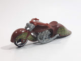 2007 Hot Wheels Camouflage W-Oozie Motorcycle Flat Brown Die Cast Toy Car Vehicle