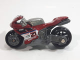 2011 Hot Wheels Thrill Racers - Volcano Ducati 1098R Motorcycle Red Die Cast Toy Car Vehicle