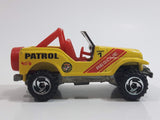 1997 Hot Wheels Rescue Squad Roll Patrol Jeep CJ Trailbuster Yellow Die Cast Toy Car Vehicle