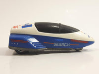 1996 Warner Hot Wheels GM Lean Machine Space Agency HWSA Research Ship White & Blue Die Cast Toy Planetary Exploration Rocket Vehicle