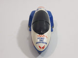 1996 Warner Hot Wheels GM Lean Machine Space Agency HWSA Research Ship White & Blue Die Cast Toy Planetary Exploration Rocket Vehicle