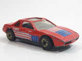 1987 Hot Wheels The Hot Ones Pontiac Fiero 2M4 Red Die Cast Toy Sports Car Vehicle - GHO