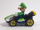2019 Hot Wheels Mario Kart Standard Kart Luigi White and Green Die Cast Toy Race Car Vehicle