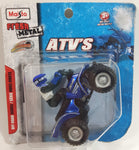 2013 Maisto Fresh Metal Motorized ATV's Off-Road Series Blue ATV Quad with Rider Pullback Friction Die Cast Toy Car Vehicle - New in Package Sealed