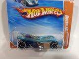 2010 Hot Wheels Track Stars Motoblade Clear Blue Die Cast Toy Car Vehicle New in Package - Short Card