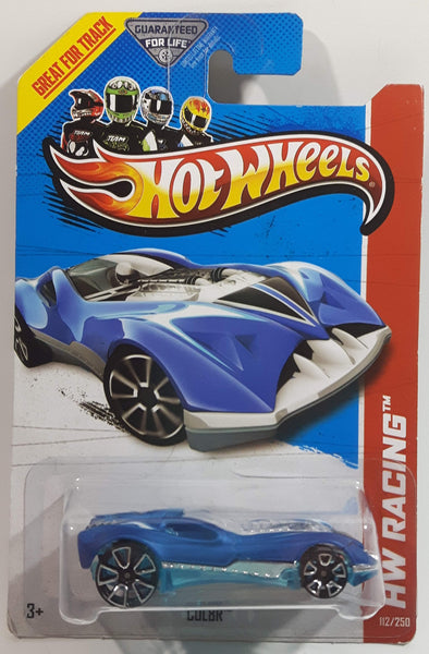 2013 Hot Wheels HW Racing Thrill Racers CUL8R Satin Blue Die Cast Toy Car Vehicle New in Package